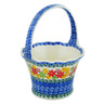 Polish Pottery Basket with Handle 8&quot; Fall Vibes