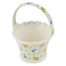 Polish Pottery Basket with Handle 8&quot;