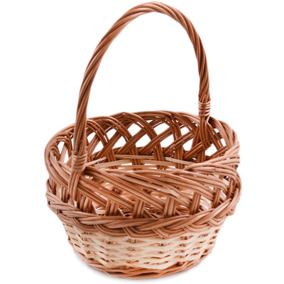 Wicker Basket with Handle 9&quot; Brown