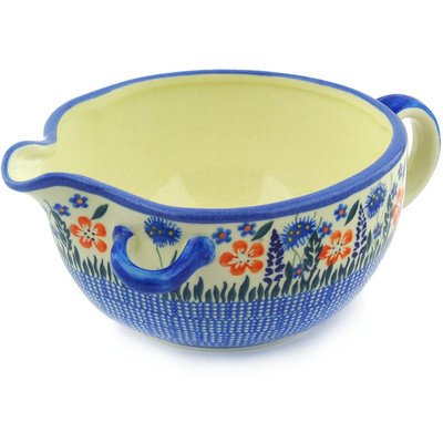 Polish Pottery Batter Bowl 10&quot;