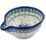 Polish Pottery Batter Bowl 7&frac12;-inch Forget Me Not UNIKAT