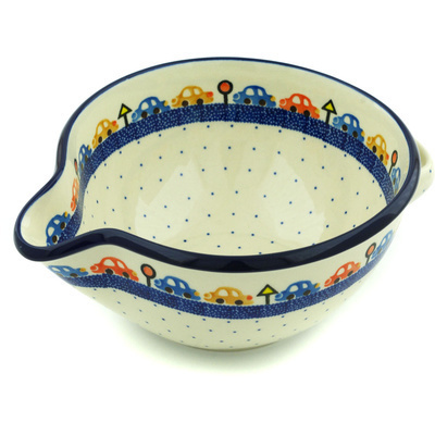 Polish Pottery Batter Bowl 7&frac12;-inch Stop N Gotraffic