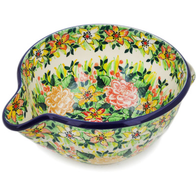 Polish Pottery Batter Bowl 7&frac12;-inch Summer In The 60&#039;s UNIKAT