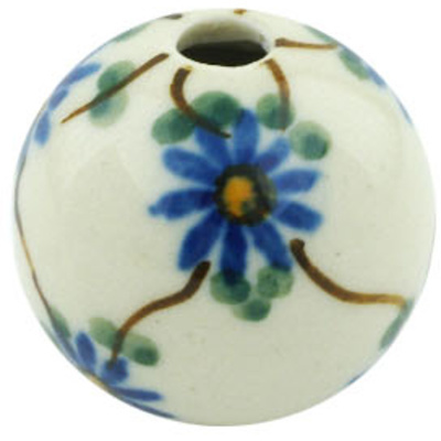 Polish Pottery Bead 1&quot; Aster Trellis