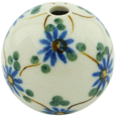 Polish Pottery Bead 1&quot; Aster Trellis