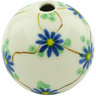 Polish Pottery Bead 1&quot; Aster Trellis