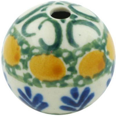 Polish Pottery Bead 1&quot; Autumn Wheatfields