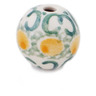 Polish Pottery Bead 1&quot; Autumn Wheatfields