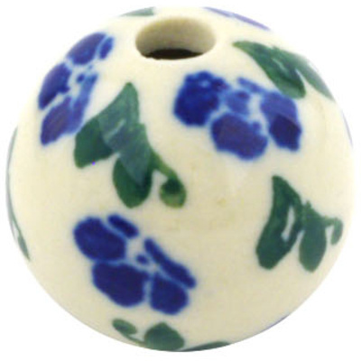 Polish Pottery Bead 1&quot; Blue Breeze