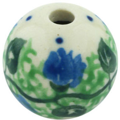 Polish Pottery Bead 1&quot; Butterfly In The Tulips