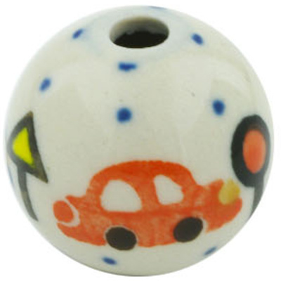 Polish Pottery Bead 1&quot; Cars