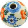 Polish Pottery Bead 1&quot; Cherry Blossoms