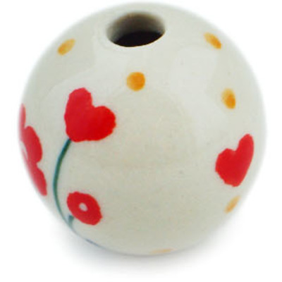Polish Pottery Bead 1&quot; Cute As A Button UNIKAT