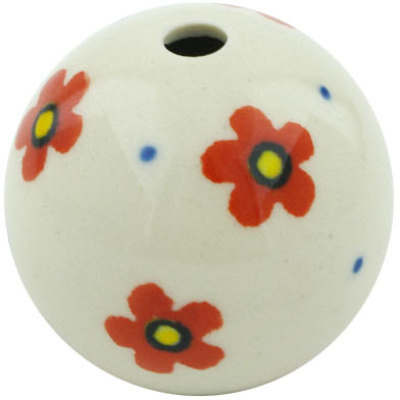 Polish Pottery Bead 1&quot; Flower Shower