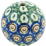 Polish Pottery Bead 1" Green Apple