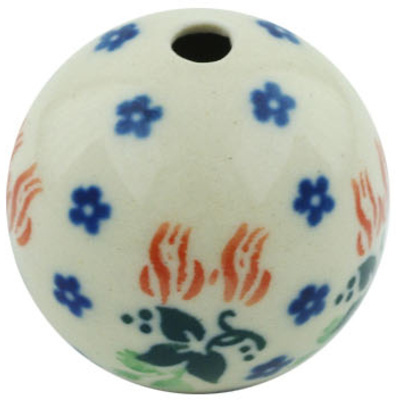 Polish Pottery Bead 1&quot; Hanging Flowers