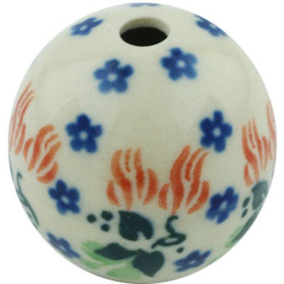 Polish Pottery Bead 1&quot; Hanging Flowers