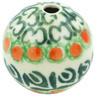 Polish Pottery Bead 1&quot; Indian Trail