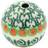 Polish Pottery Bead 1&quot; Indian Trail