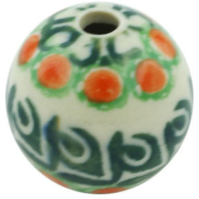Polish Pottery Bead 1&quot; Indian Trail