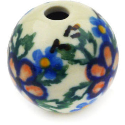 Polish Pottery Bead 1&quot; Lancaster Rose