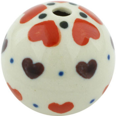 Polish Pottery Bead 1&quot; Love All Around