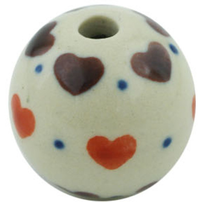 Polish Pottery Bead 1&quot; Love All Around