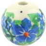 Polish Pottery Bead 1&quot; Polish Wreath