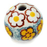 Polish Pottery Bead 1&quot; Popcorn Daisies UNIKAT