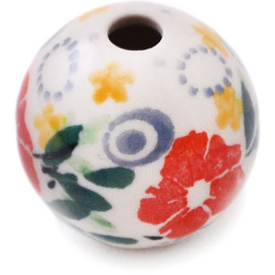 Polish Pottery Bead 1&quot; Summer Joy UNIKAT