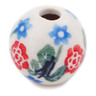 Polish Pottery Bead &frac34;-inch Burst Of Roses