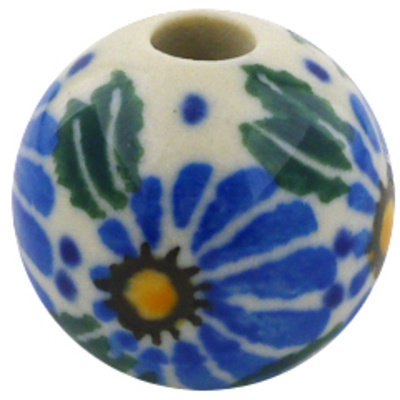 Polish Pottery Bead &frac34;-inch Marigold Morning