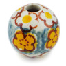 Polish Pottery Bead &frac34;-inch Popcorn Daisies UNIKAT