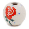 Polish Pottery Bead &frac34;-inch Single Rose