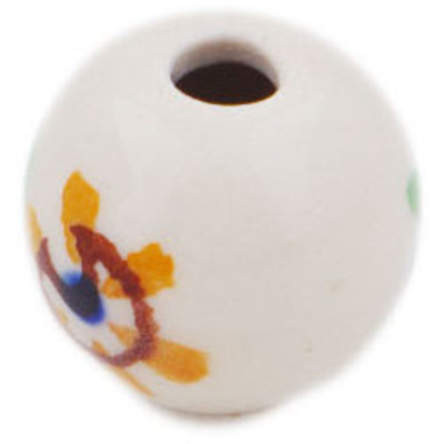 Polish Pottery Bead &frac34;-inch Sunshine Kiss