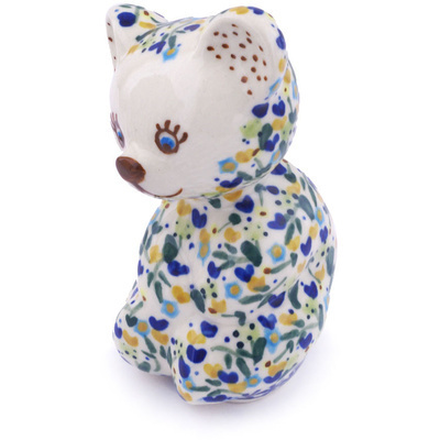 Polish Pottery Bear Figurine 5&quot; UNIKAT