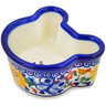 Polish Pottery Bear Shaped Bowl Butterfly Sunshine UNIKAT