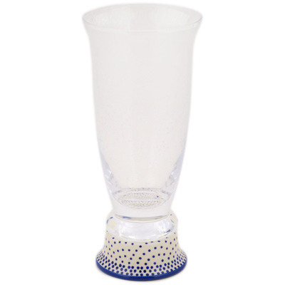 Polish Pottery Beer Glass Misty Blue UNIKAT