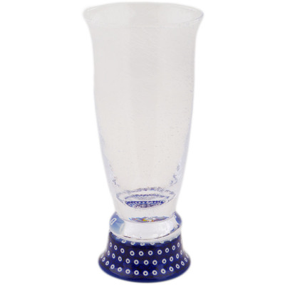 Polish Pottery Beer Glass Tiny Peacock Eyes UNIKAT