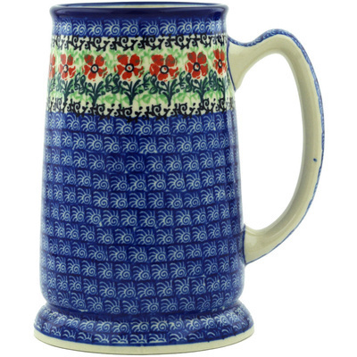 Polish Pottery Beer Mug 28 oz Maraschino