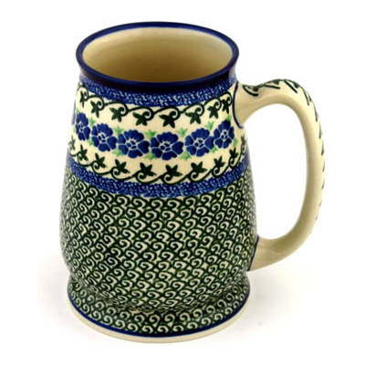 Polish Pottery Beer Mug 34 oz Bayou Song