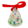 Polish Pottery Bell Ornament 1&quot; Spring Flowers