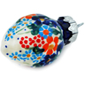 Polish Pottery Bell Ornament 2&quot; Backyard Blooms UNIKAT