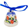Polish Pottery Bell Ornament 2&quot; Elegant Garland