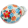 Polish Pottery Bell Ornament 2&quot; Floral Frenzy