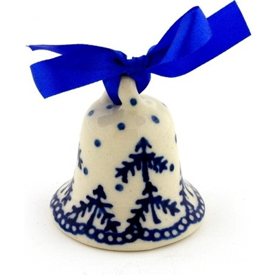 Polish Pottery Bell Ornament 2&quot;