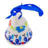 Polish Pottery Bell Ornament 2&quot; Spring Flowers