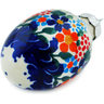 Polish Pottery Bell Ornament 3&quot; Backyard Blooms UNIKAT