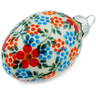 Polish Pottery Bell Ornament 3&quot; Floral Frenzy
