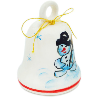 faience Bell Ornament 3&quot; Wonderland